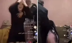 Anne ve Baba Kızlarını Kameralar Önünde Darp Etti