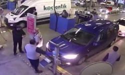 Araç muayene istasyonunda polis memurunun darbedilmesine ait yeni görüntüler ortaya çıktı