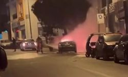 Çanakkale’de yanan araç bomba gibi patladı