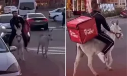 Ehliyetine El Konulan Kurye Siparişleri Eşekle Dağıttı