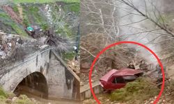 Kahramanmaraş'ta kontrolden çıkan araç dereye savruldu