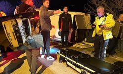 Kahramanmaraş’ta servis kazasında 10 kişi yaralandı