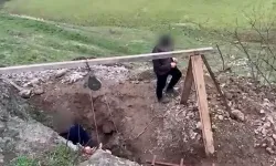 'Kanalizasyon' bahanesiyle izinsiz kazı yapan 4 defineciye suçüstü