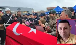 Kazara kendini vuran polis memuru için emniyette tören