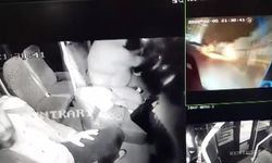 Minibüs yolcuları korku dolu anlar yaşadı: Kaza anı kayıtta