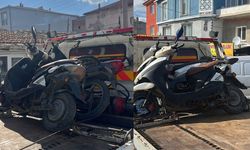 Plakasız Motosikletin Ehliyetsiz Sürücüsüne 82 Bin 500 Lira Ceza