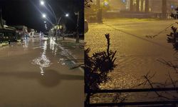 İzmir’de dereler taştı: Yeni Foça’yı su bastı