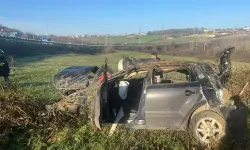Samsun'da otomobil tarlaya yuvarlandı: 1 ölü