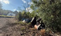 Traktörün şarampole devrildiği kazada sürücü öldü