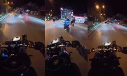 Alanya çevre yolunda tek teker kazası! Kask kamerasına saniye saniye yansıdı