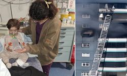 Baba ile bebeğinin kurtarıldığı yangını, komşuları çıkarmış