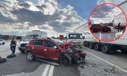 Edirne Lalapaşa yolunda otomobil TIR’a çarptı sürücü yaralandı