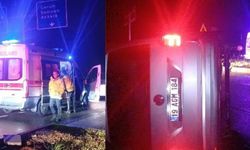 Gece yarısı kavşakta çarpışma polis aracı da karıştı