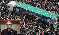 İsrail saldırısında hayatını kaybeden Laricani için cenaze töreni düzenlendi