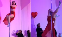 Kadın, direk dansı yaparken eşi tarafından kayda alındı