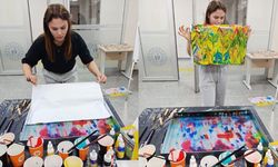 Kahramanmaraşlı öğrenciler ebru sanatıyla tanışıyor