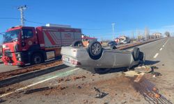 Kahramanmaraş'ta korkutan kaza! Araç takla attı, 2 kişi yaralandı