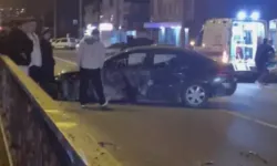 Kediye çarpmamak için manevra yapıp refüjdeki korkuluklara vurdu; 2 yaralı