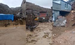 Şırnak Uludere’de taşkın ve heyelan! Hayvanlar suya kapıldı