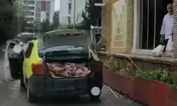 Taksinin bagajında et sevkiyatı yapan işletmeye ceza