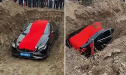 20 Milyon TL’lik Mercedes Mezara Gömüldü