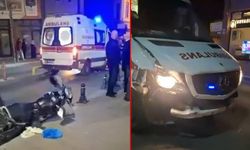 Ambulans ile çarpışan motosikletin sürücüsü hayatını kaybetti; Kaza anı kamerada