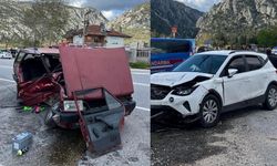 Antalya Akseki Murtiçi’nde kaza! 2 otomobil çarpıştı 3 yaralı