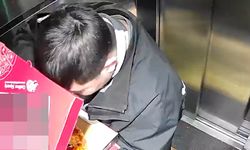 Akıllara durgunluk veren olay: Pizzayı yedi, asansöre tuvaletini yaptı