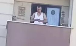 Balkonda silah şarjörüne mermi dolduran şüpheli yakalandı