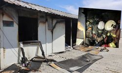 Hatay’da depremzede ailenin konteyneri alevlere teslim oldu