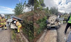 Hatay'da otomobil takla attı! 2 kişi yaralandı