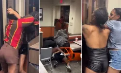 Kadınlar arasındaki kavga hamburgerciyi savaş alanına çevirdi