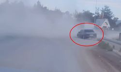 Kahramanmaraş'ta drift yapan otomobil kamerada