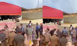 Kahramanmaraş’ta köylüler imece usulü kurban kesip herkese dağıttı
