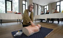 Kahramanmaraş'ta personelden hayat kurtaran müdahale eğitimi!