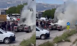 Kahramanmaraş’ta Şehir Merkezine Giden Tır Yandı