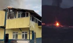 Tekstil ve filtre malzemeleri üretilen fabrikada yangın