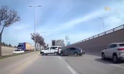 Makas atarken kazaya sebep oldu... O anlar kamerada