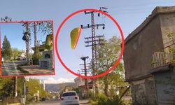 Osmaniye’de gökyüzünde can pazarı! Yamaç paraşütü pilotu elektrik tellerine asılı kaldı!
