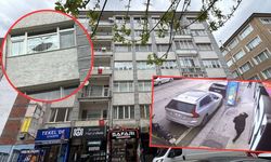 Rüzgarda patlayan cam kafasına düştü! O anlar kamerada