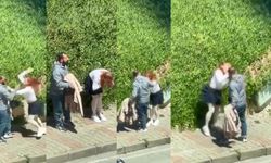 Tartıştığı kadını sokak ortasında yumruklayarak darbetti