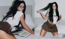 Ünlü oyuncu yatakta verdiği pozlarla sosyal medyayı salladı