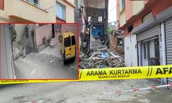 3 katlı bina çöktü; O anlar kamerada