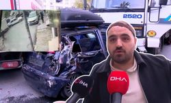Bağcılar'da yokuş aşağı kamyon birbirine kattı! 8 aracı biçip geçti