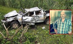 Bahçeye devrilen kamyonetin sürücüsü öldü