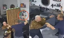 Berberde tıraş olurken satırlı saldırıya uğradı: Keserle karşılık verdi