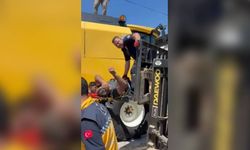 Biçerdöveri yıkarken elektrik akımına kapılıp, yaralandı