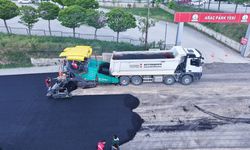 Elbistan Devlet Hastanesi yolu sıcak asfaltla kaplanıyor