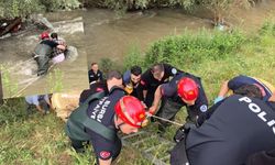 İnegöl'de dereye düşen kişi 1 kilometre sürüklendi