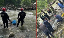 Irmakta cesedi bulunan kadın, çalıya takılıp düşmüş